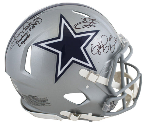 Dal RB Legends (3) Smith, Dorsett & Elliott Signed F/S Speed Proline Helmet BAS