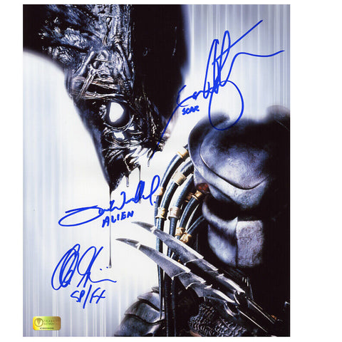 Alec Gillis, Tom Woodruff Jr. and Ian Whyte Autographed 8x10 AVP Artwork Photo