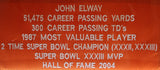 John Elway Autographed Broncos Jersey with Emb. Inscriptions in Framed Lightbox