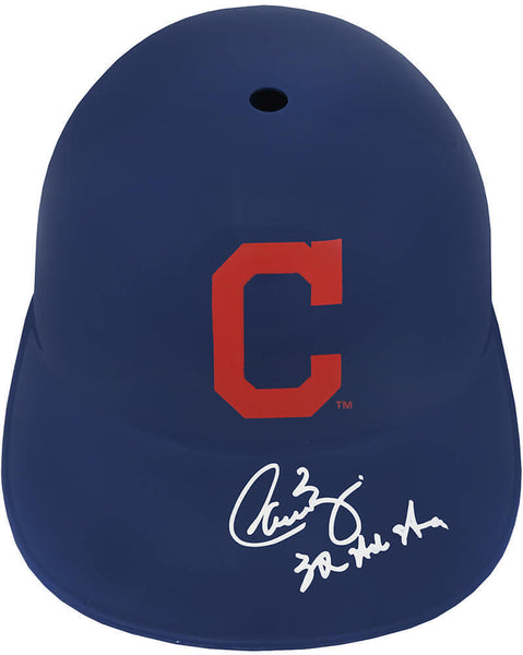 Carlos Baerga Signed Indians Souvenir Rep Batting Helmet w/3x All Star -(SS COA)