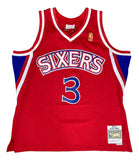 Allen Iverson Signed Philadelphia 76ers 96/97 Red M&N HWC Swingman Jersey BAS