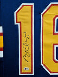 FRAMED ST LOUIS BLUES BRETT HULL AUTOGRAPHED SIGNED JERSEY BECKETT COA