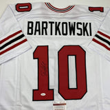 Autographed/Signed Steve Bartkowski Atlanta White Football Jersey JSA COA