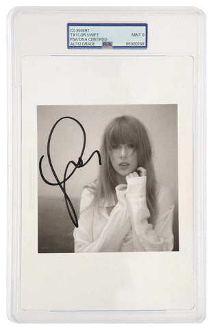 Taylor Swift Signed The Tortured Poets Department 5x5 CD Insert - (PSA - Auto 9)