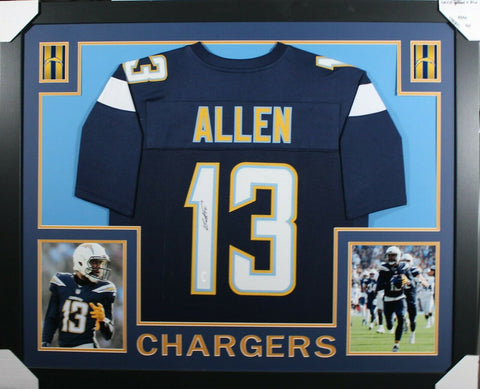 KEENAN ALLEN (Chargers dark blue SKYLINE) Signed Autographed Framed Jersey JSA