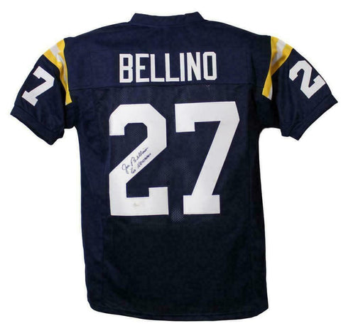 Joe Bellino Autographed/Signed Navy Blue XL Jersey Heisman 60 JSA 13420