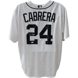 Miguel Cabrera Signed Detroit Tigers White Majestic Jersey JSA 44652