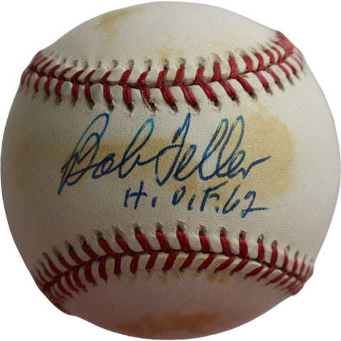 Bob Feller Autographed American League Baseball HOF Toned Beckett 44351