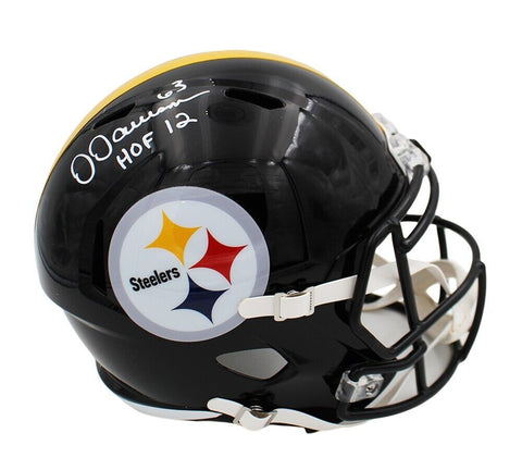 Dermontti Dawson Signed Pittsburgh Steelers Speed Full Size Helmet w- "HOF 12