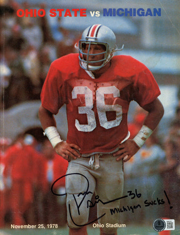 Tom Cousineau Signed Ohio State 1978 Magazine Michigan Sucks BAS 46371