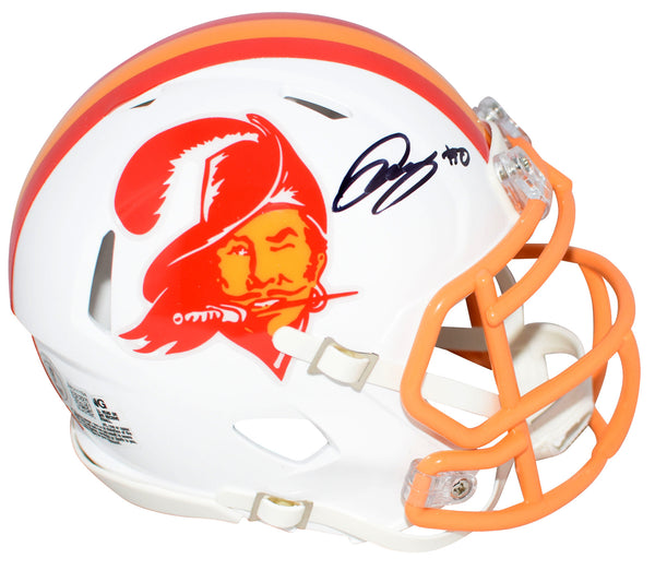 YAYA DIABY SIGNED TAMPA BAY BUCCANEERS THROWBACK SPEED MINI HELMET BECKETT