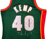 SONICS SHAWN KEMP AUTOGRAPHED GREEN AUTH M & N JERSEY NBA TOP 75 L MCS 203426