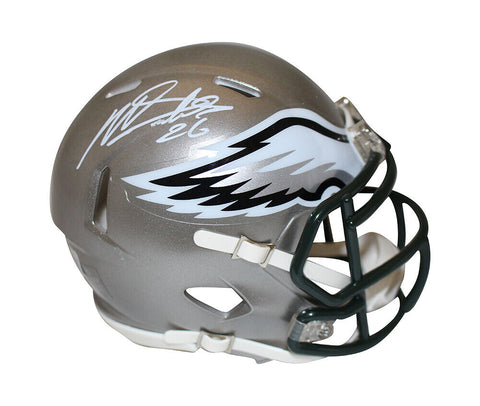 Miles Sanders Autographed Philadelphia Eagles Flash Mini Helmet Beckett 35973