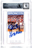 John Elway Autographed/Signed Slab Ticket Stub 1st TD PSA 45454