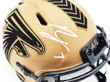 BIJAN ROBINSON AUTOGRAPHED FALCONS SALUTE TO SERVICE MINI HELMET BECKETT 230235