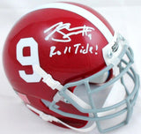 Bryce Young Autographed Alabama Crimson Tide Schutt Mini w/Roll Tide-BAW Holo