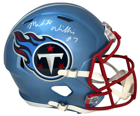 MALIK WILLIS SIGNED AUTOGRAPHED TENNESSEE TITANS FLASH FULL SIZE HELMET BECKETT