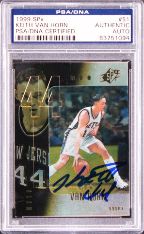 Nets Keith Van Horn Authentic Signed 1999 Spx #51 Card PSA/DNA Slabbed
