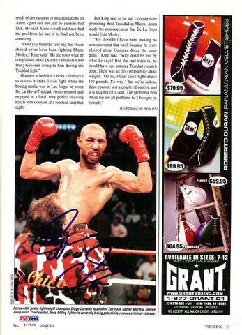 Diego Corrales Autographed Signed Magazine Page Photo PSA/DNA #S47521