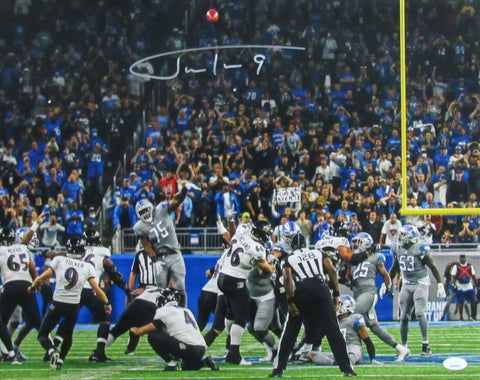 Justin Tucker Signed/Autographed 16x20 Photo Baltimore Ravens JSA 189768