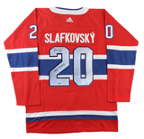 JURAJ SLAFKOVSKY Autographed "#1 Pick" Canadians Authentic Red Jersey FANATICS