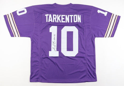 Fran Tarkenton Signed Minnesota Vikings Jersey Inscribed "HOF 86" (JSA COA) Q.B.