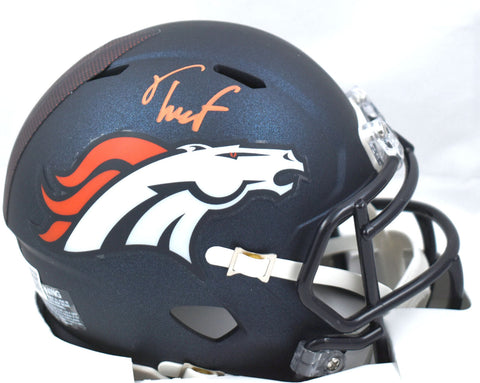 Troy Franklin Signed Denver Broncos Speed Mini Helmet - Beckett W Holo *Orange