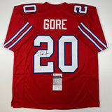 Autographed/Signed Frank Gore Buffalo Red Football Jersey JSA COA