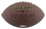 Vikings T.J. Hockenson Signed Wilson Super Grip Football W/ Case BAS Witnessed