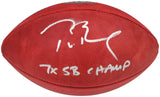 TOM BRADY AUTOGRAPHED NFL FOOTBALL BUCCANEERS 7X SB CHAMP FANATICS 202365