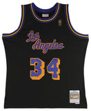 Lakers Shaquille O'Neal Signed Black Mitchell & Ness 1996-97 HWC Jersey BAS Wit