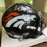 Terrell Davis HOF 17 Autographed Signed Denver Broncos Mini Helmet Beckett