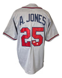 Andruw Jones Atlanta Signed Gray Baseball Jersey BAS