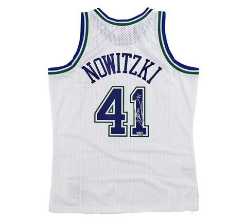 Dirk Nowitzki Signed Dallas Mavericks Nike Swingman '98 White NBA Jersey