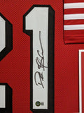 FRAMED SAN FRANCISCO 49ERS DEION SANDERS AUTOGRAPHED SIGNED JERSEY BECKETT HOLO