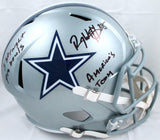 Roy Williams Autographed Dallas Cowboys F/S Speed Helmet w/2 Insc.-BeckettW Holo