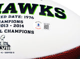 KENNETH WALKER III AUTOGRAPHED SEAHAWKS WHITE LOGO FOOTBALL BECKETT 208157