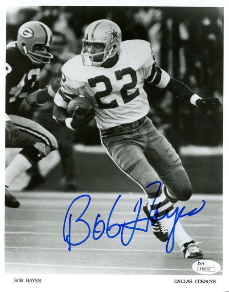 Bob Hayes Autographed/Signed Dallas Cowboys 8x10 Photo JSA 48313