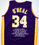 Shaquille O'Neal Signed Purple Los Angeles Pro Style Stat Jersey- Beckett W Holo