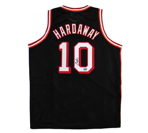 Tim Hardaway Sr. Signed Miami Custom Black Jersey