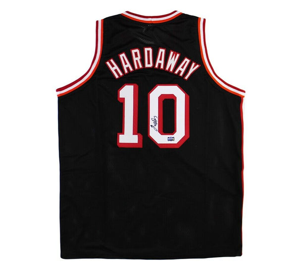 Tim Hardaway Sr. Signed Miami Custom Black Jersey