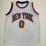 Autographed/Signed Donte Divincenzo New York White Basketball Jersey BAS COA