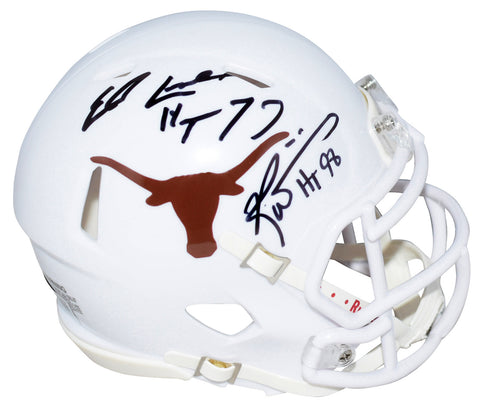 EARL CAMPBELL & RICKY WILLIAMS SIGNED TEXAS LONGHORNS SPEED MINI HELMET BECKETT