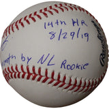 Aristides Aquino Autograped Cincinnati Reds OML Baseball Inscriptions MLB 46665