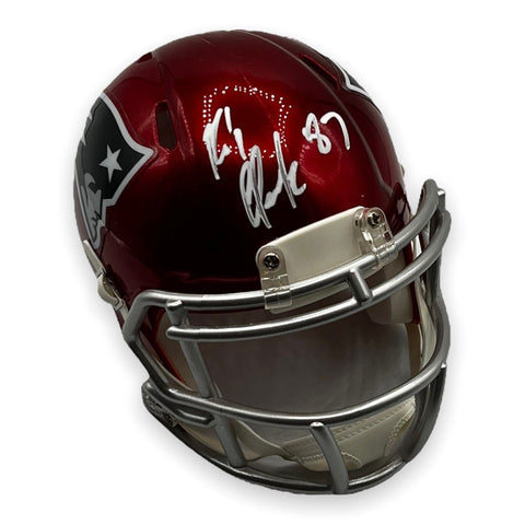 Rob Gronkowski Signed Autographed Flash Mini Helmet JSA