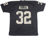 OAKLAND RAIDERS MARCUS ALLEN AUTOGRAPHED BLACK JERSEY BECKETT BAS WITNESS 230004