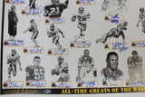 Washington Redskins Autographed All Time Greats Poster Print 42 Sigs BAS 20928