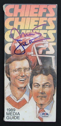 Marty Schottenheimer Signed/Auto 1989 Chiefs Media Guide PSA/DNA 193183