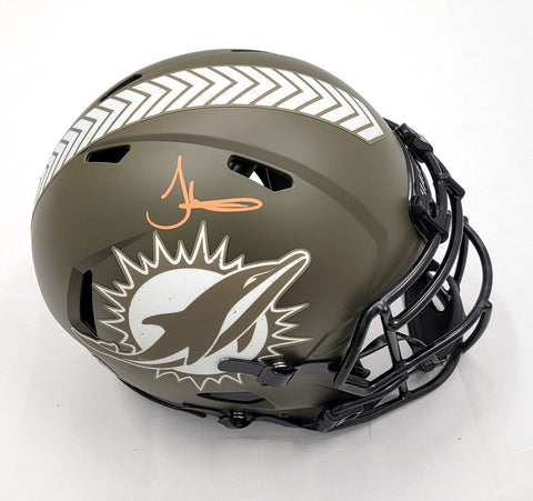 Tyreek Hill Autographed Dolphins STS Salute to Service Authentic Helmet Beckett