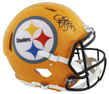 Steelers Troy Polamalu Signed Yellow Full Size Speed Proline Helmet BAS Witness